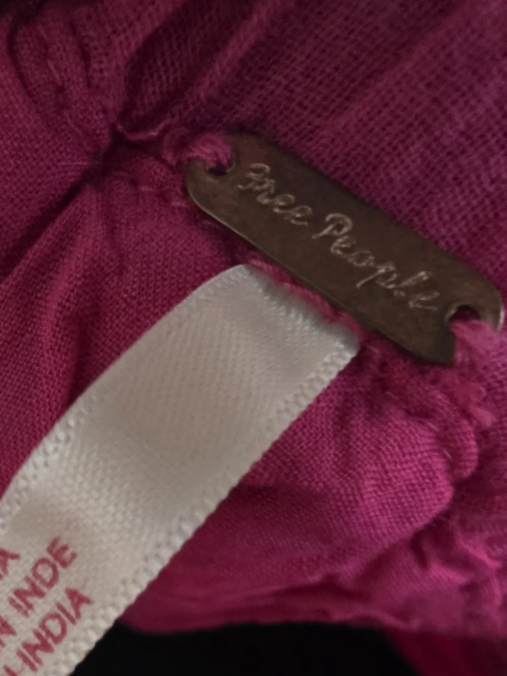 Free People Strapless Smocked Fuchsia Maxi Dress